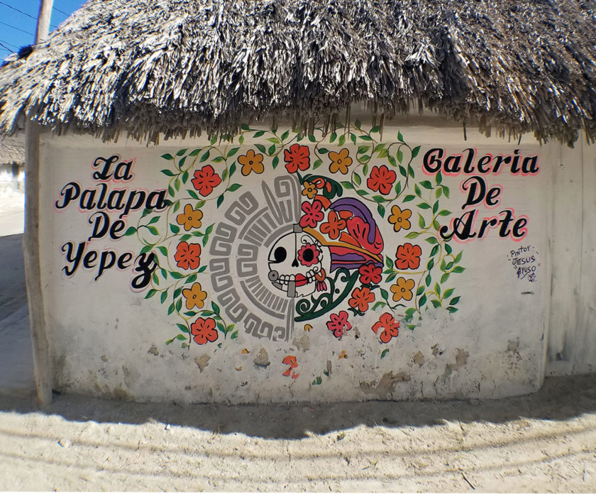 murale holbox mexique