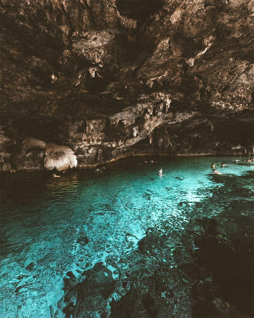 cenote dos ojos esnorkel