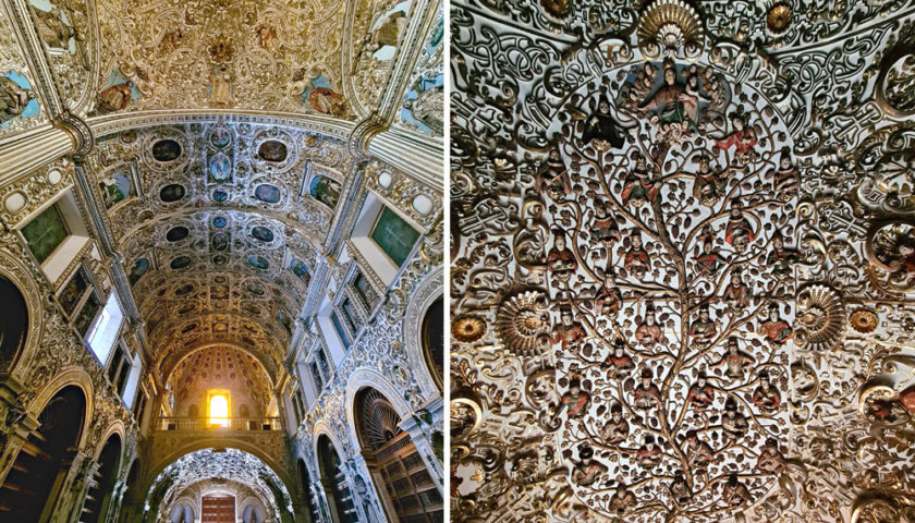 interieur eglise santo domingo oaxaca