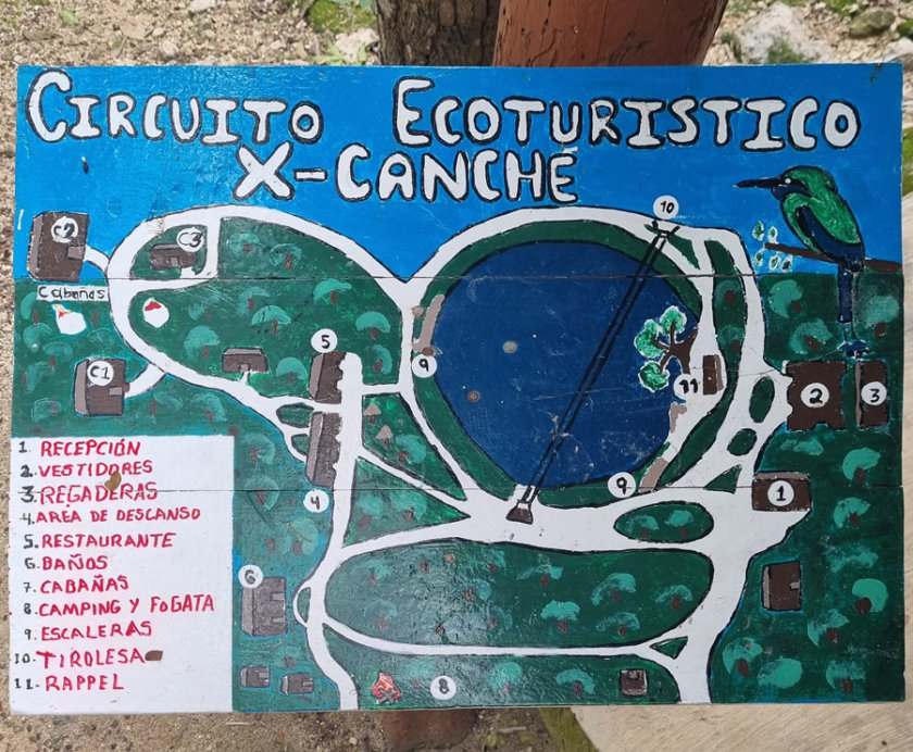 carte cenote xcanche