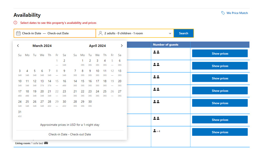 Calendar hotel rates mexico city