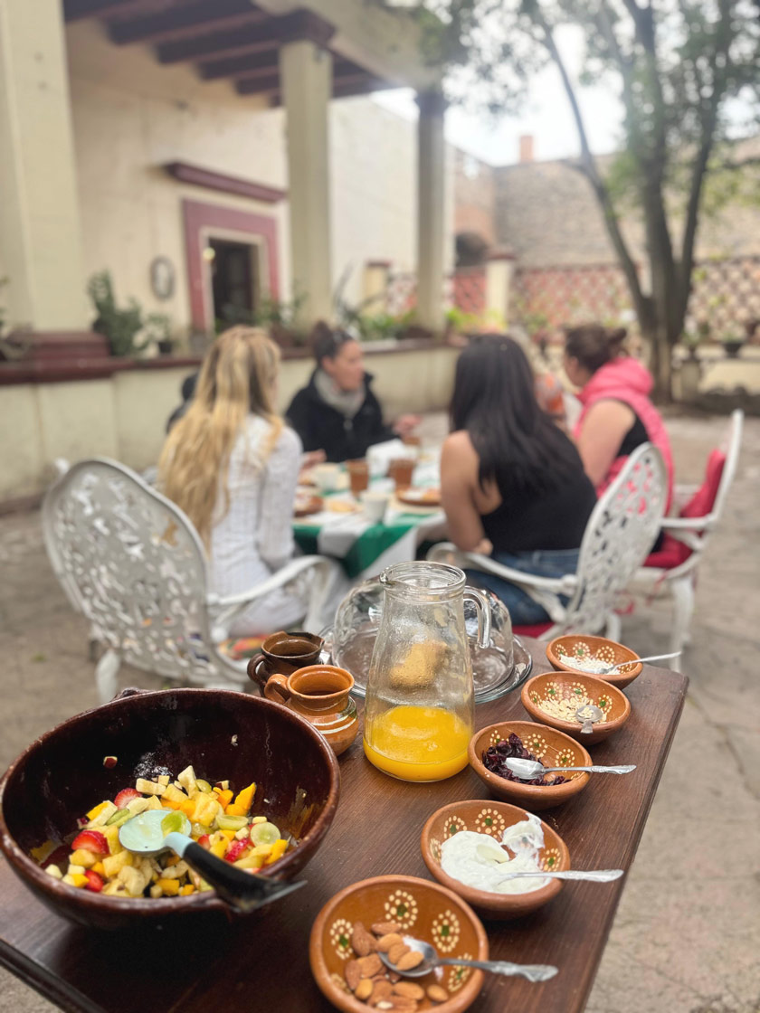 petit dejeuner hacienda mexique