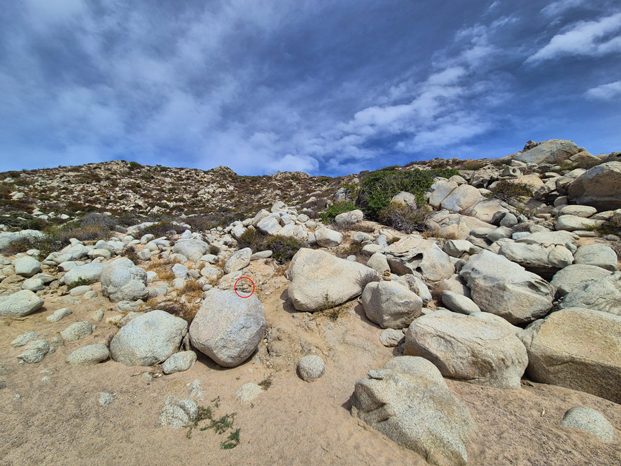 los frailes trail entrance marker