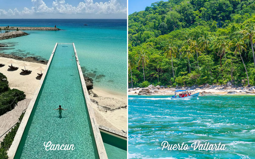 cancun puerto vallarta comparatif mexique