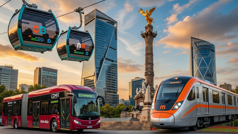 les différents transports sur Mexico City