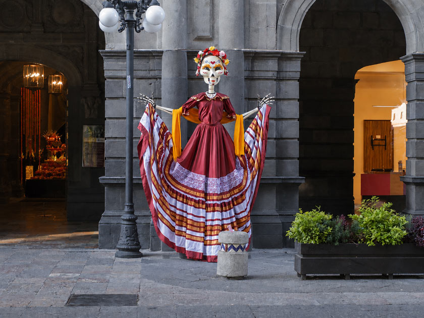 centre historique de puebla dia de muertos